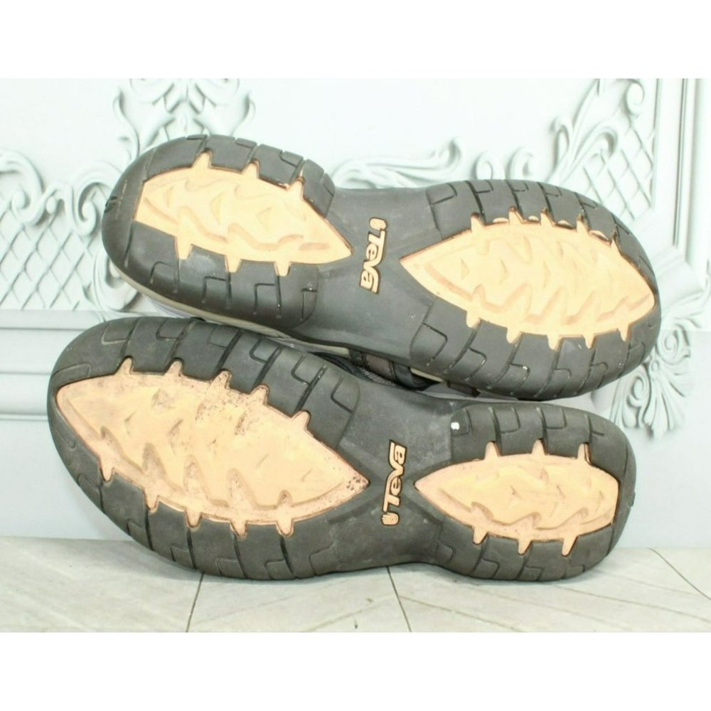 Teva Brown Nylon Slip On Hook & Loop Slide Casual Sandals Size 8 - Picture 9 of 9